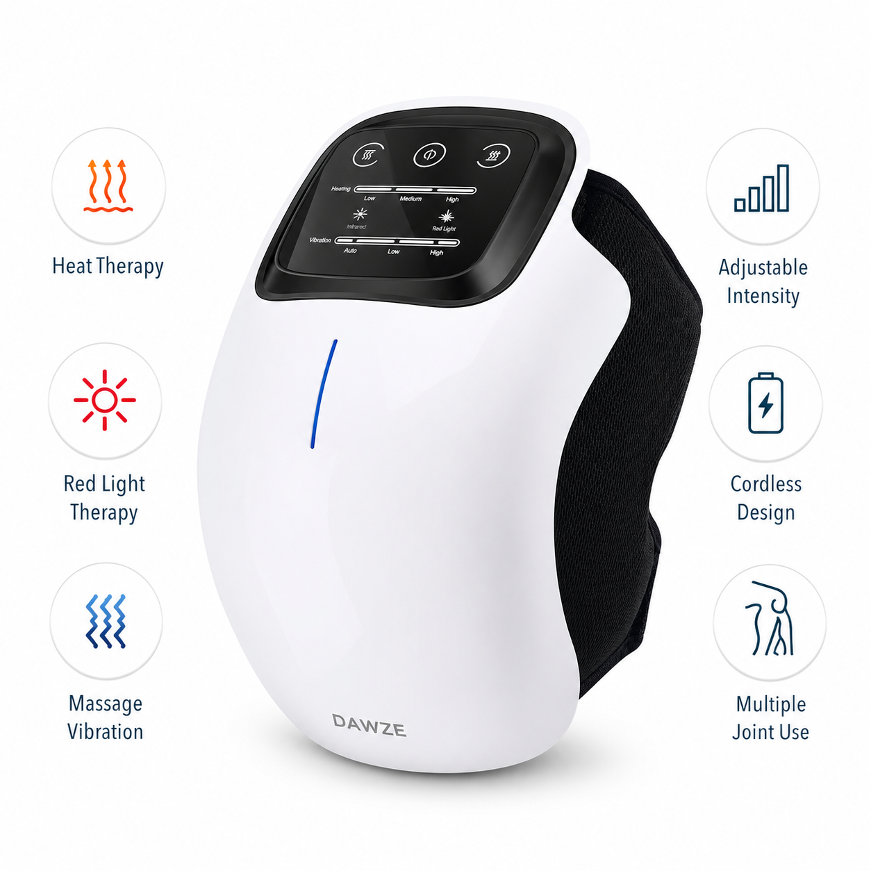 DAWZE KneeRevive™ — 3-in-1 Heat, Red Light & Massage Therapy