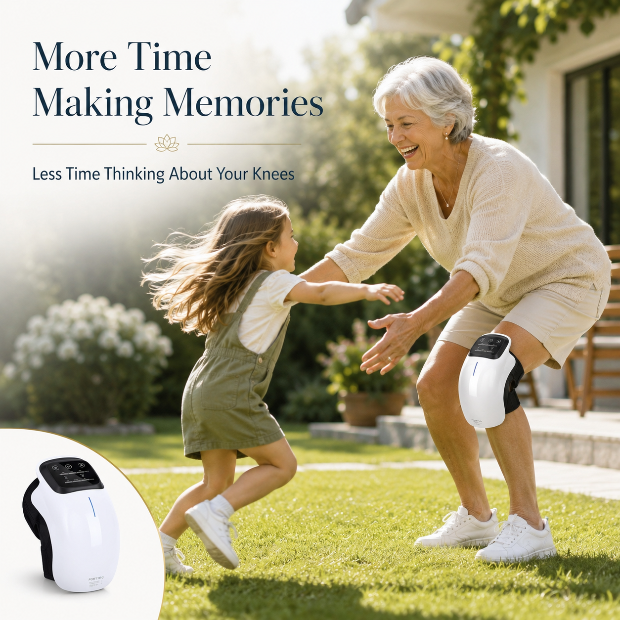 DAWZE KneeRevive™ — 3-in-1 Heat, Red Light & Massage Therapy