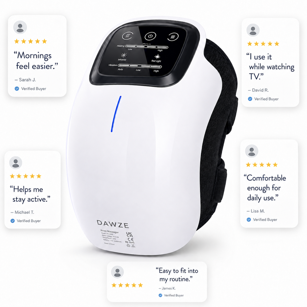 DAWZE KneeRevive™ — 3-in-1 Heat, Red Light & Massage Therapy